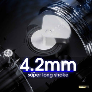 Mast Archer S ｜ Mast Tattoo Gun Archer S Super Fast Charging Wireless Pro Tattoo Pen Machine, 290g.cm Torque Powerful Brushless Mcore Motor, 4.2mm Strokes Length Compact for Tattoo Artists