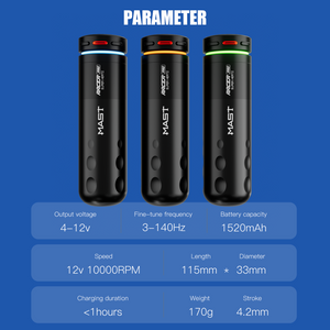 MAST Racer Pro | Cordless PMU & Tattoo Machine With Mcore-Pro Motor