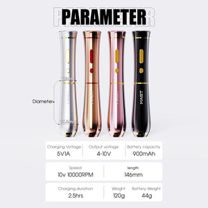 MAST P40 | Wireless Rotary PMU Pen Machine With Digital Display