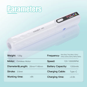 MAST Y22 PRO | WIRELESS PMU PEN MACHINE WITH BLUETOOTH