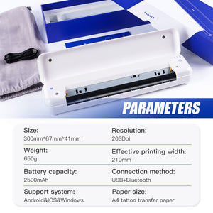 Mast Stencil Printer ｜Tattoo Wireless Transfers with Bluetooth & USB