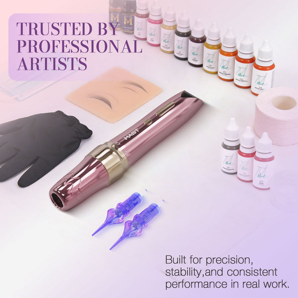 MAST P60 | Wireless Tattoo Pen Machine With 2.2MM-3.2MM Adjustable Strokes Permanent Makeup(With RCA adapter)