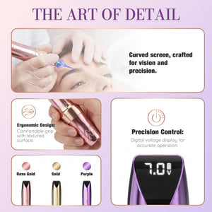 MAST P60 | Wireless Tattoo Pen Machine With 2.2MM-3.2MM Adjustable Strokes Permanent Makeup(With RCA adapter)