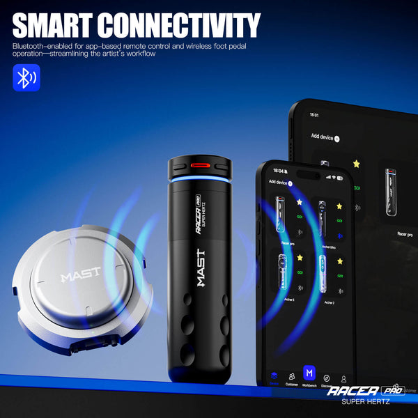 MAST RACER PRO | CORDLESS PMU & TATTOO MACHINE WITH MCORE-PRO MOTOR