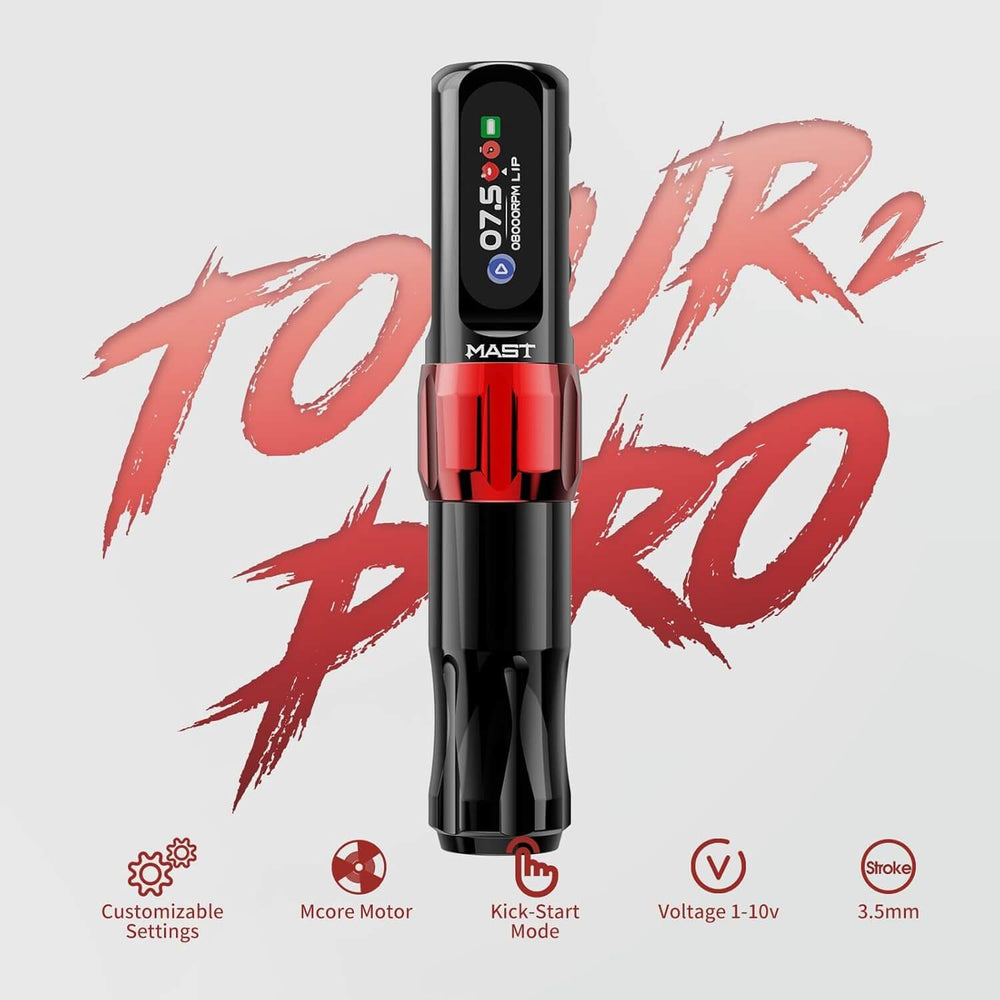 MAST TOUR 2 PRO | WIRELESS PMU PEN MACHINE 3.5MM STROKE LIGHTWEIGHT FINE LINE