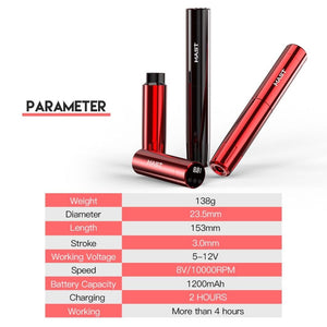 MAST TOUR Y22 | Cordless Tattoo Pen Machine Kit - Professional Rotary Cartridges Tattoo Pen