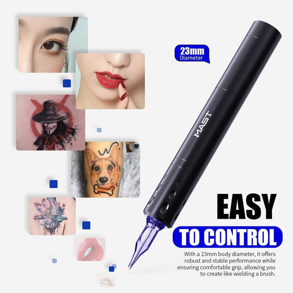 MAST TOUR FLY | Wireless Rotary PMU Pen Machine Gun Lightweight Slim 3.0mm Stroke Length for Women Artists