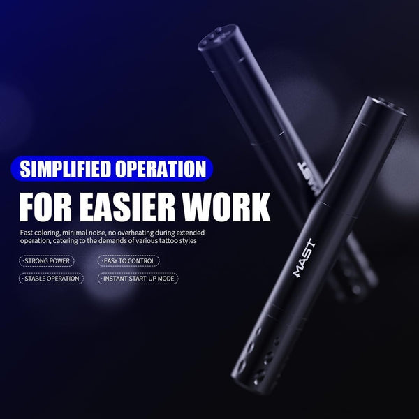 MAST TOUR FLY | Wireless Rotary PMU Pen Machine Gun Lightweight Slim 3.0mm Stroke Length for Women Artists