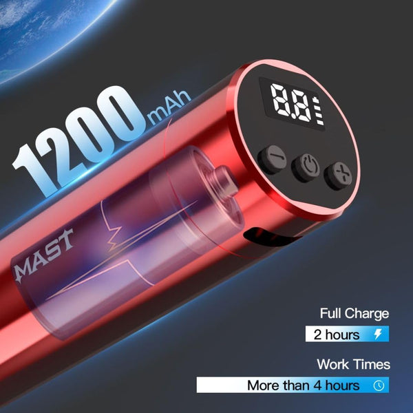 MAST TOUR Y22 | Cordless Tattoo Pen Machine Kit - Professional Rotary Cartridges Tattoo Pen