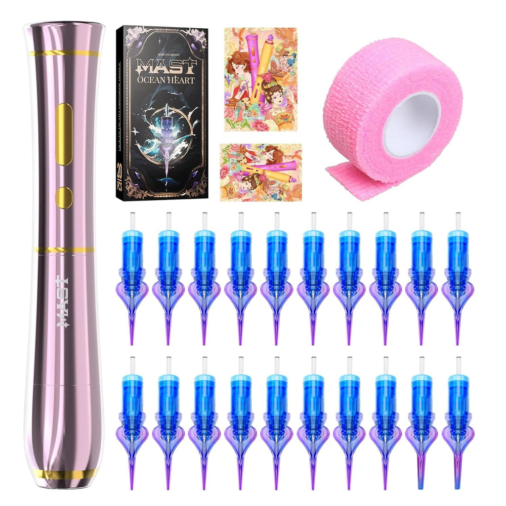MAST P40 Kit | Wireless Tattoo Pen Machine Rotary Tattoo Gun Lightweight Digital Display Slim Frame for Women Aritst