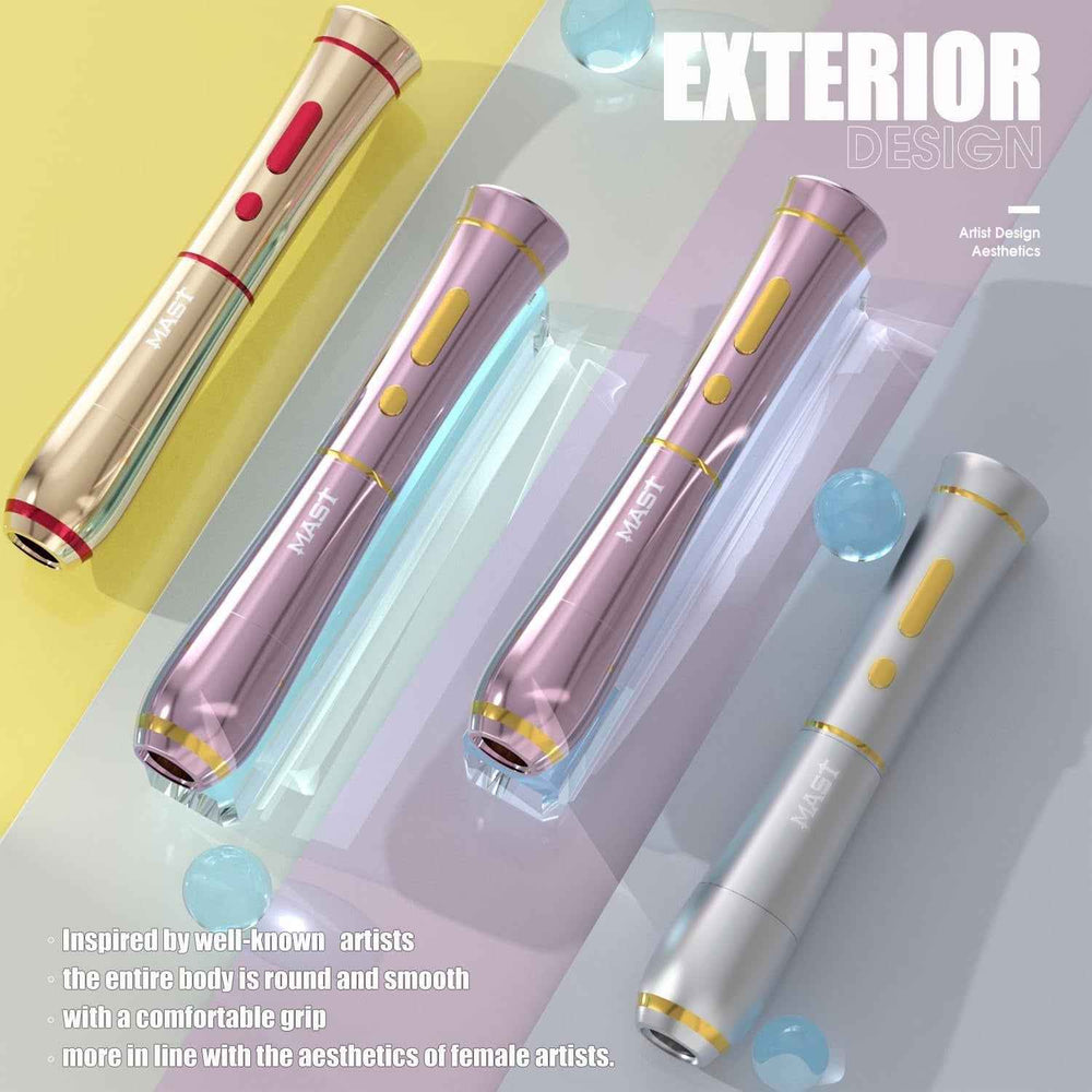 MAST P40 Kit | Wireless Tattoo Pen Machine Rotary Tattoo Gun Lightweight Digital Display Slim Frame for Women Aritst