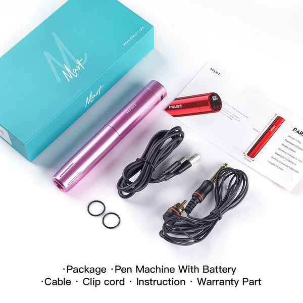MAST TOUR Y22 | Cordless Tattoo Pen Machine Kit - Professional Rotary Cartridges Tattoo Pen