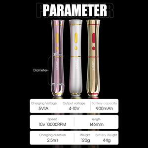 Mast P40 Wireless Tattoo Pen Machine Rotary Tattoo Gun Pink Color Lightweight Digital Display Slim Frame for Women Aritst