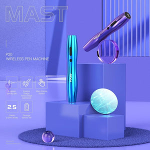 Mast P20 Wireless Tattoo Pen Machine Gun Rotary Tattoo Coreless Motor by Mcore Slim Tattoo Pen with Replaceble 2 Batteries for Women Aritsts