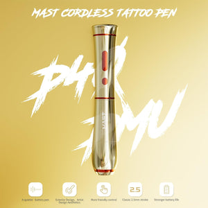 Mast P20 Wireless Tattoo Pen Machine Rotary Tattoo Gun Lightweight Digital Display Slim Frame for Women Aritst (1 battery)